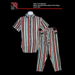 Cabana Red Stripe Set